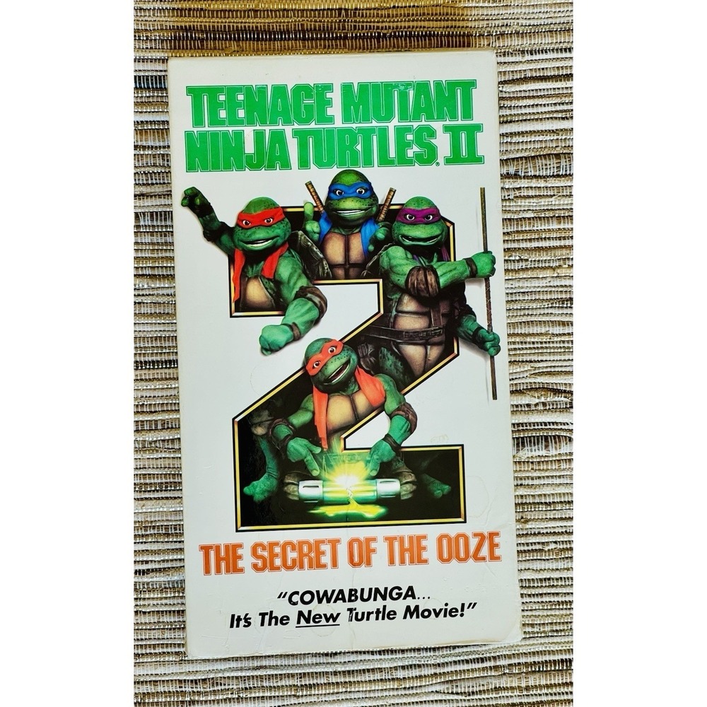 Bundle T Shirt  And Teenage Mutant Ninja Turtles II  VHS Video Tape 1991